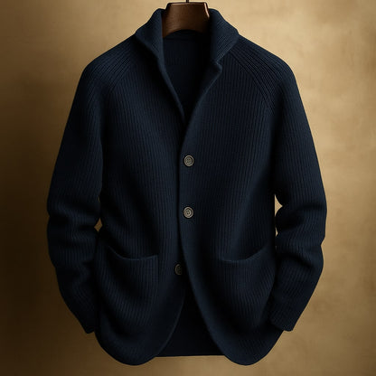 Men's Shawl Collar Cardigan with Lightweight Wool Blend – Comfortable Layer for Everyday Warmth 5