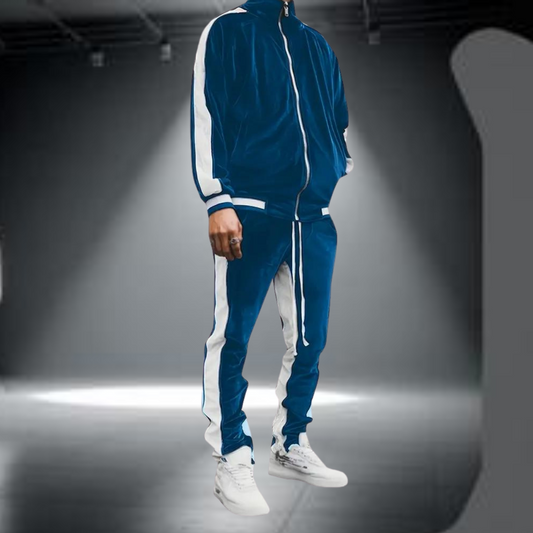 Soft Mens Velvet Jogger Suit 2 Piece Set - Lusomart