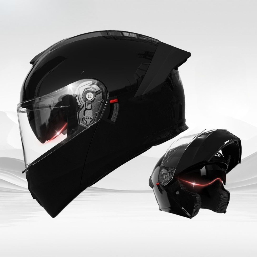 Men’s Vintage Modular Motorcycle Helmet Double Lens DOT ECE Approved ABS Shell 22