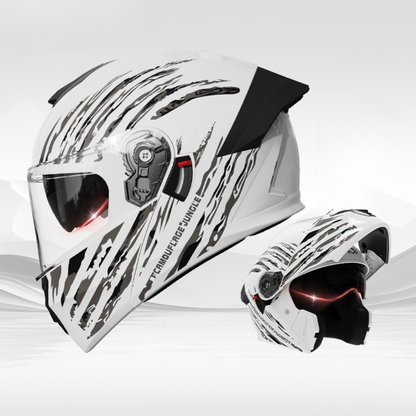 Men’s Vintage Modular Motorcycle Helmet Double Lens DOT ECE Approved ABS Shell 23