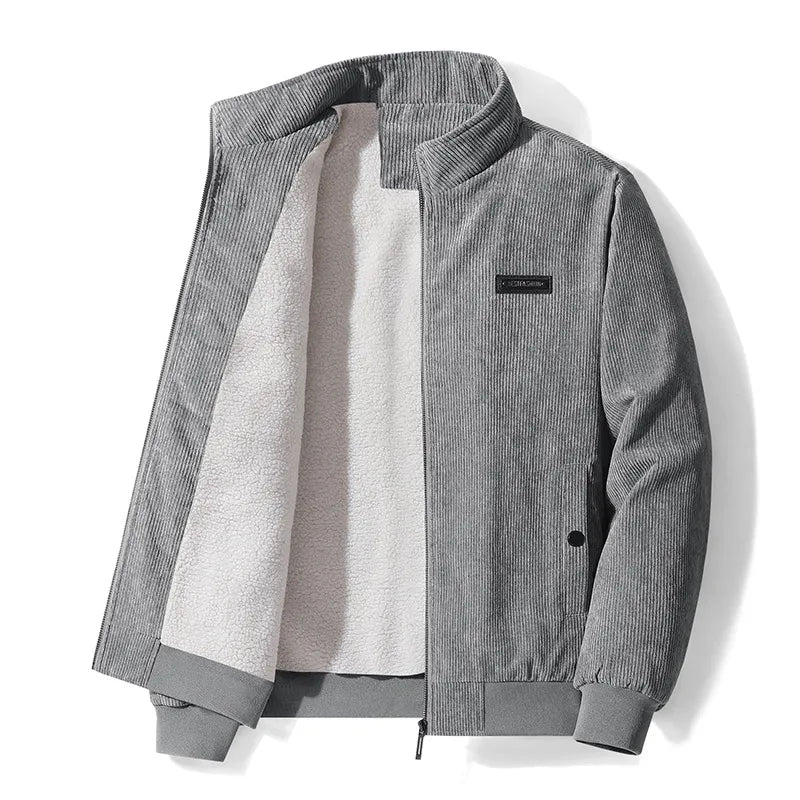 Warm Mens Winter Coat with Fleece Lining and Zip Up - Lusomart