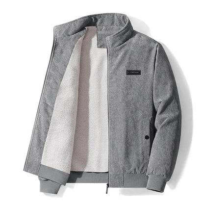 Warm Mens Winter Coat with Fleece Lining and Zip Up - Lusomart