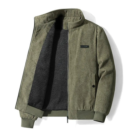 Men's Winter Jacket with Stand Collar Soft Lining and Zip Closure 2