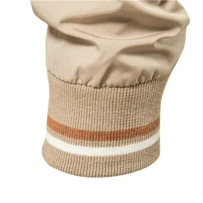 Men's Zip-Up Lightweight Bomber Jacket with Ribbed Trim 7