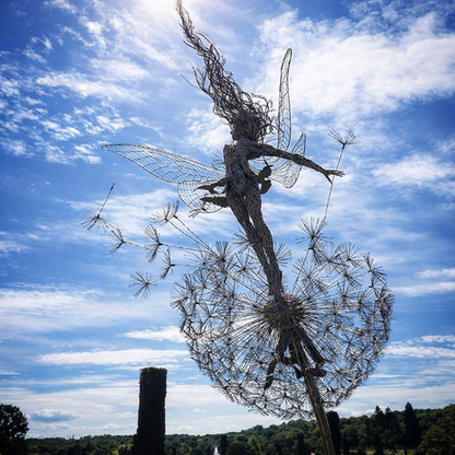 Colorful Outdoor Metal Fairy Garden Statue Stake - Lusomart