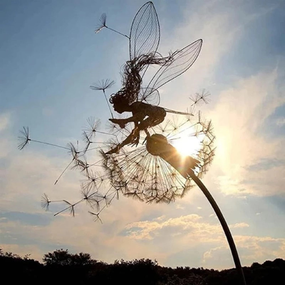 Metal Fairy Garden Sculptures Outdoor Decorative Yard Art - Image 9
