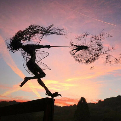 Metal Fairy Garden Sculptures Outdoor Decorative Yard Art - Image 11
