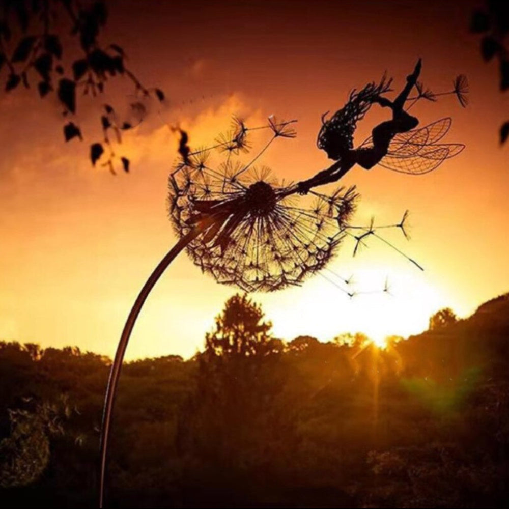 Metal Fairy Garden Sculptures Outdoor Decorative Yard Art - Image 13