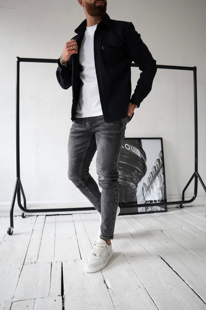 MetroShirt Jacket – A Buttoned Shirt Jacket for Men with Chest Pockets, blending sophisticated tailoring with casual comfort. 7
