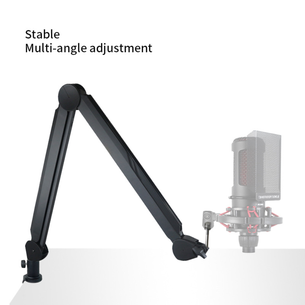 Flexible Desk Mic Boom Arm with Cable Organizer