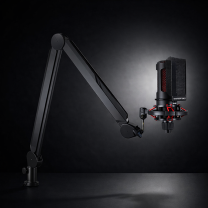 Flexible Desk Mic Boom Arm with Cable Organizer - Lusomart