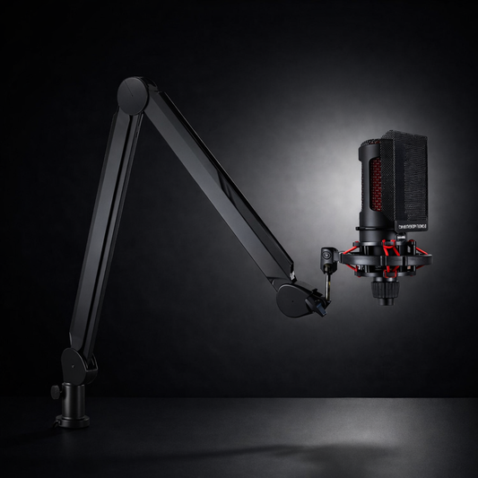 Flexible Desk Mic Boom Arm with Cable Organizer - Lusomart