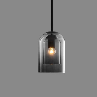 Classic Double Glass Pendant Ceiling Light Fixture - Lusomart