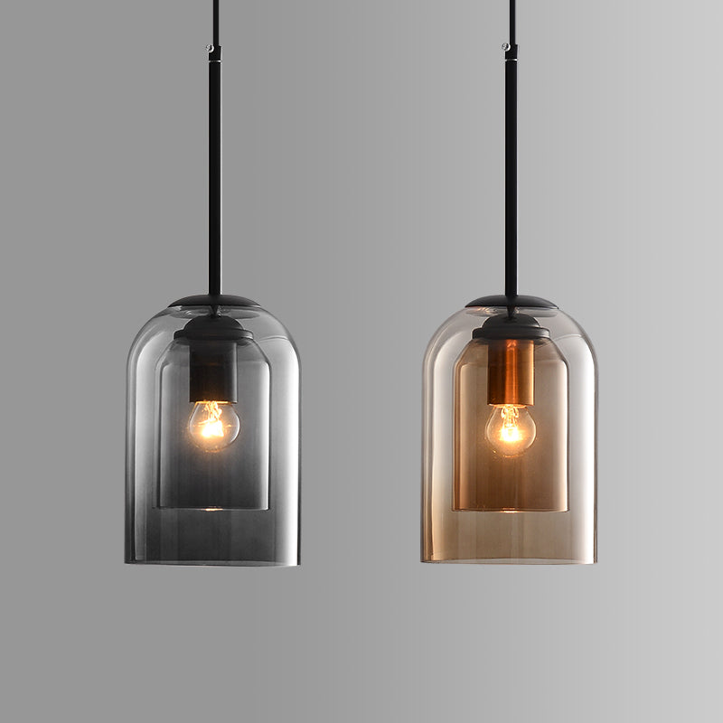 Classic Double Glass Pendant Ceiling Light Fixture