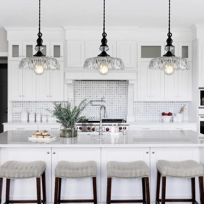 Classic Glass Hanging Kitchen Light Fixture