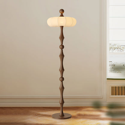 MifolaWood | Stylish Modern Fabric Floor Lamp with Natural Elegance 3