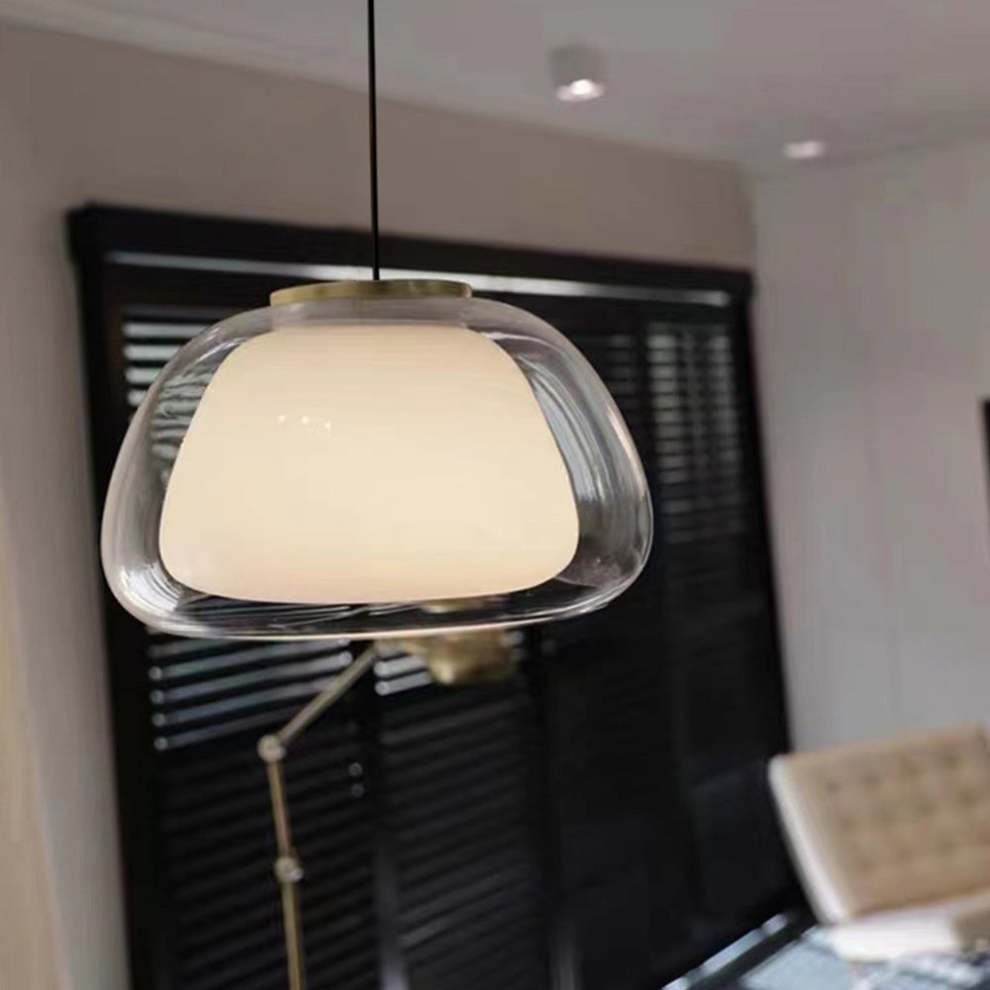 Stylish Two Tier Glass Pendant Lighting
