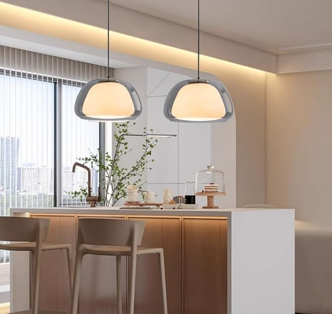 Stylish Two Tier Glass Pendant Lighting
