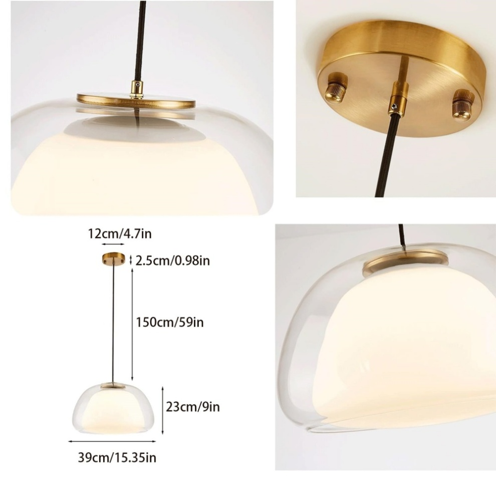 Stylish Two Tier Glass Pendant Lighting