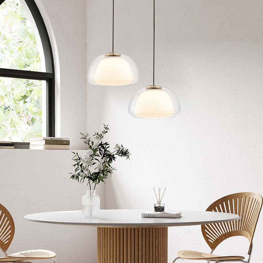 Stylish Two Tier Glass Pendant Lighting