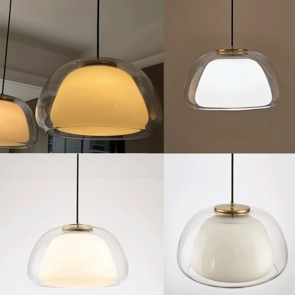Stylish Two Tier Glass Pendant Lighting