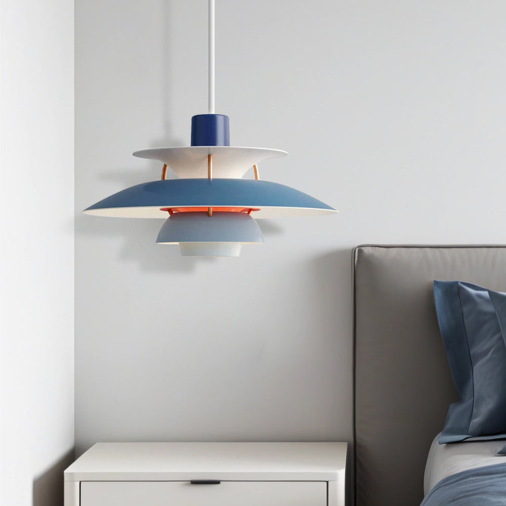 Vibrant Multi Tiered Glass Pendant Light