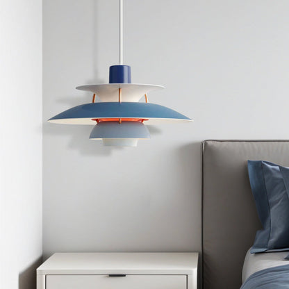 Vibrant Multi Tiered Glass Pendant Light