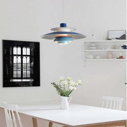 Vibrant Multi Tiered Glass Pendant Light