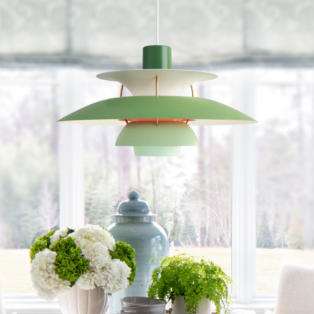 Vibrant Multi Tiered Glass Pendant Light