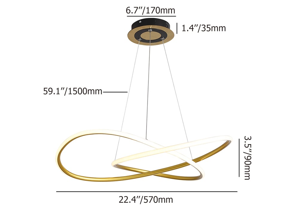 Circular Modern Hanging LED Light