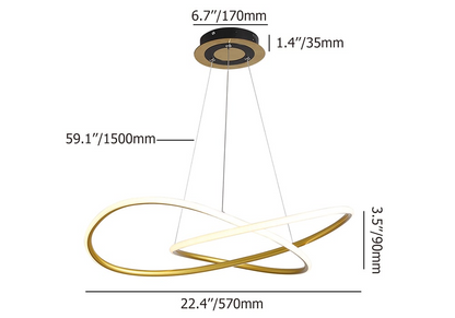 Circular Modern Hanging LED Light