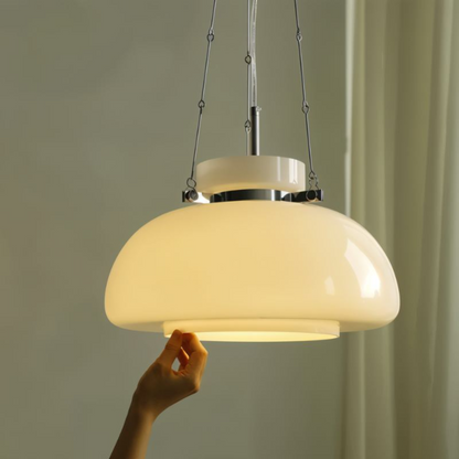 Sleek Round Glass Hanging Lamp