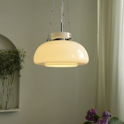 Sleek Round Glass Hanging Lamp