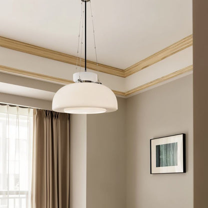 Sleek Round Glass Hanging Lamp