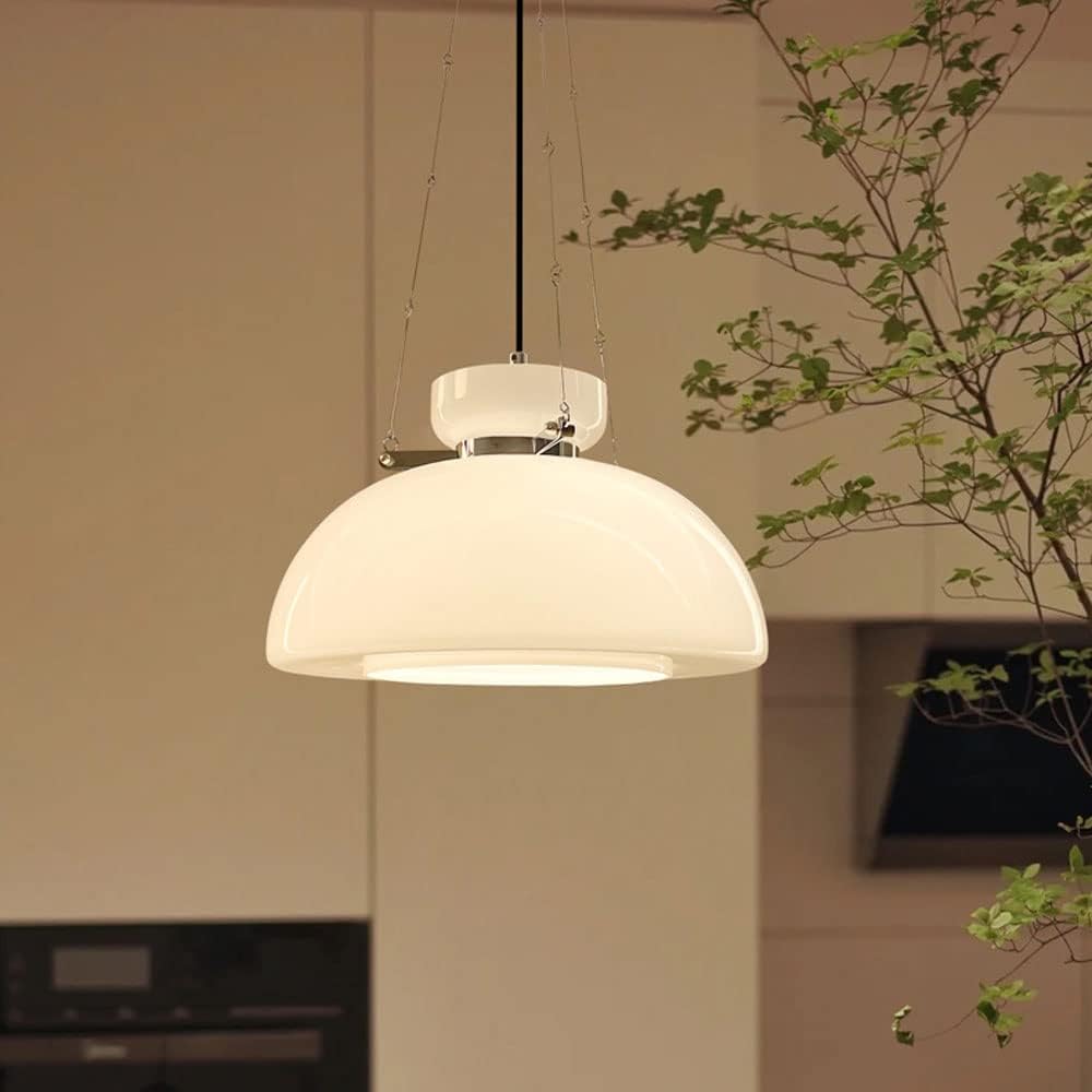 Sleek Round Glass Hanging Lamp