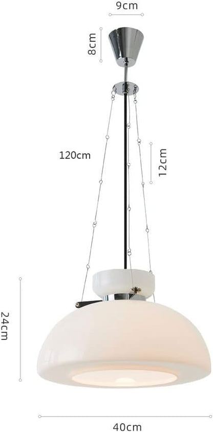 Sleek Round Glass Hanging Lamp