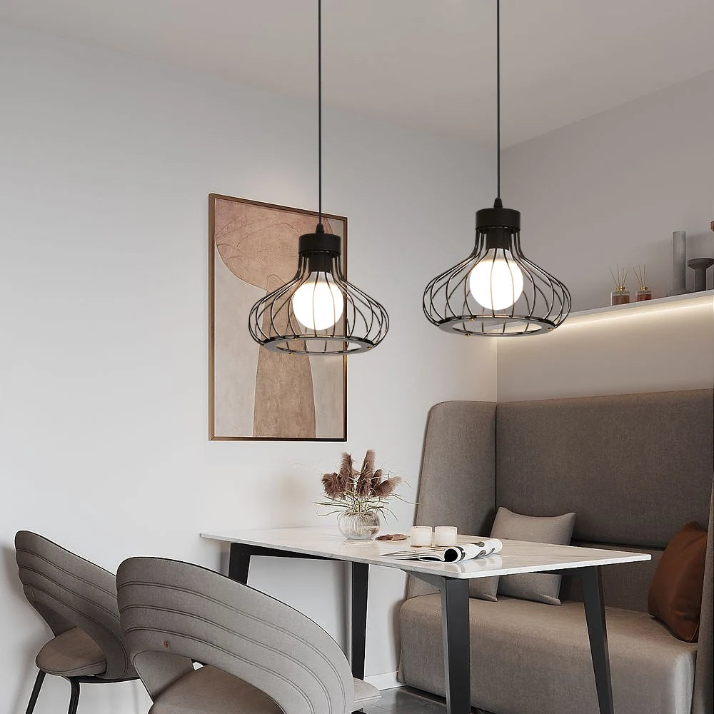 Edgy Metal Cage Hanging Lamp