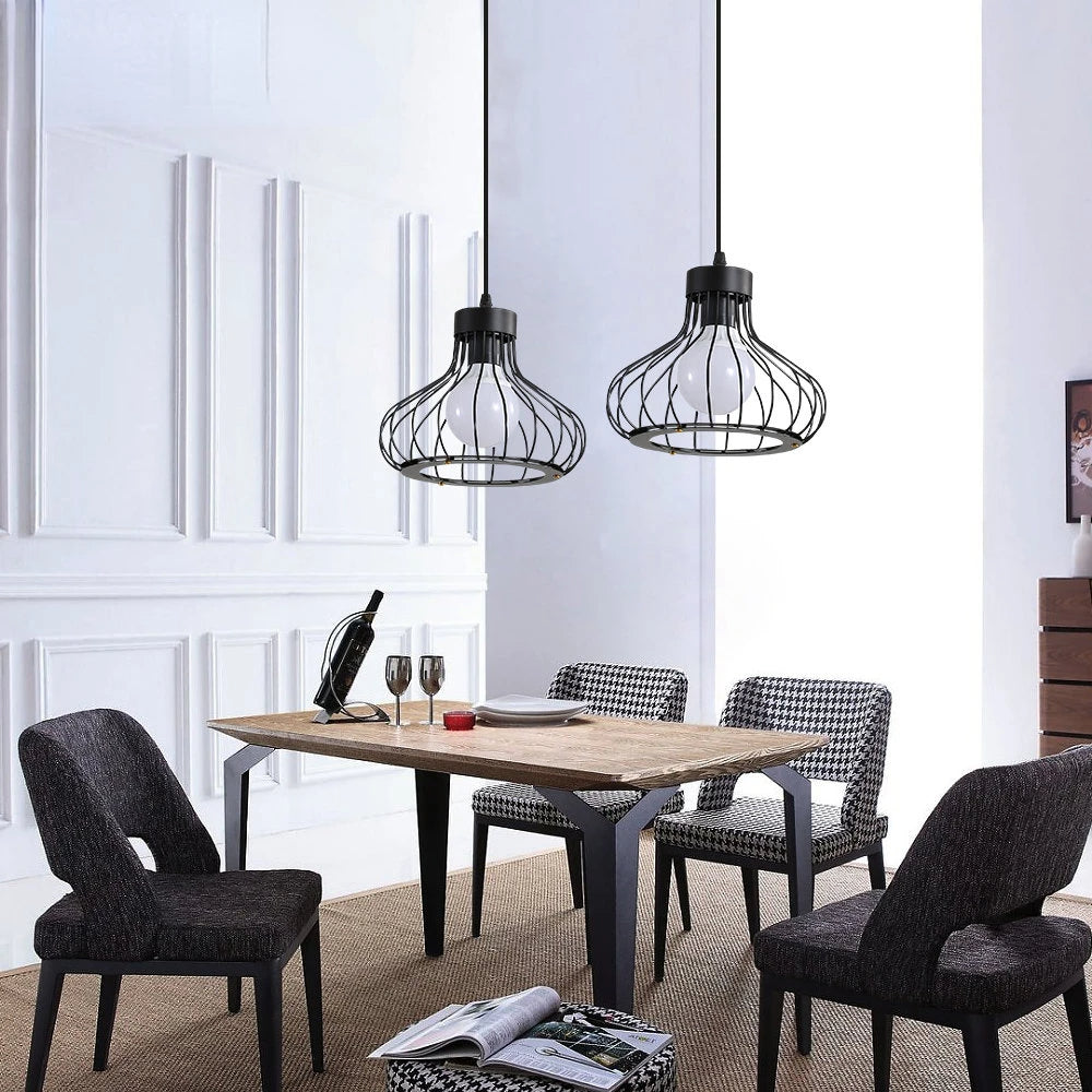 Edgy Metal Cage Hanging Lamp