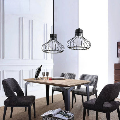Edgy Metal Cage Hanging Lamp