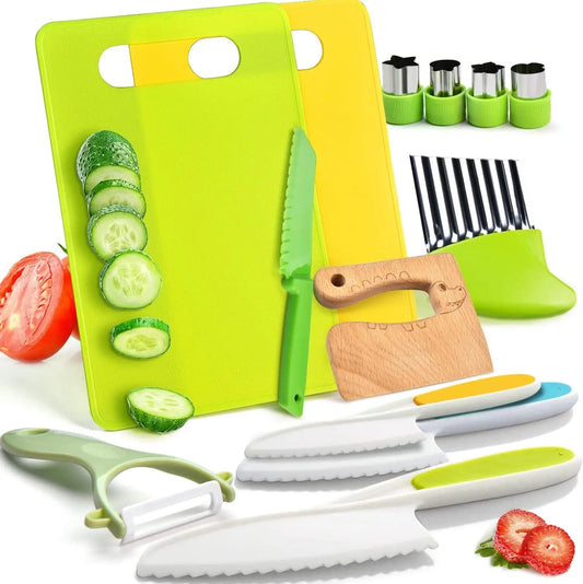 Play Kitchen Cutting Board Knife Playset - Lusomart