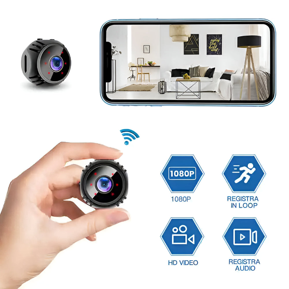 Compact WiFi Home Security Camera with Night Vision