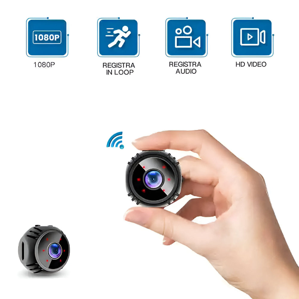 Compact WiFi Home Security Camera with Night Vision