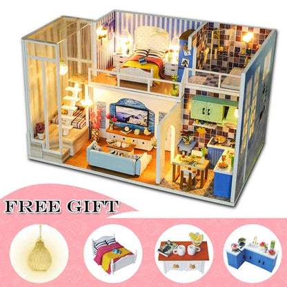 MiniWoodHaven™ – DIY Wooden Dollhouse with Furniture – Creative Gift Set 5
