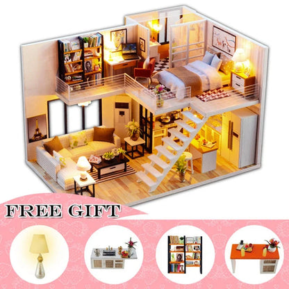 MiniWoodHaven™ – DIY Wooden Dollhouse with Furniture – Creative Gift Set 6