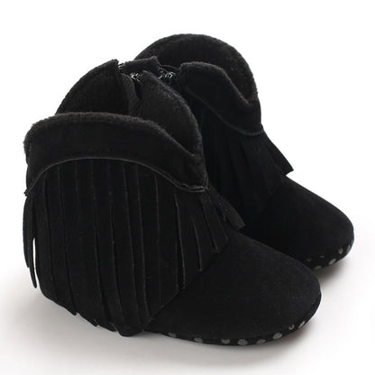 Mini Cowboy Boots for Girls with Non-Slip Sole and Soft Lining - Comfy Adventure Shoes 12