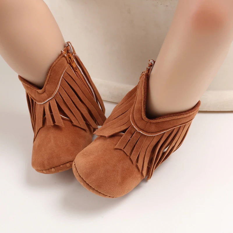 Mini Cowboy Boots for Girls with Non-Slip Sole and Soft Lining - Comfy Adventure Shoes 5