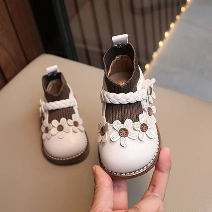 Girls Cute Floral Sneakers - Lightweight & Comfortable Shoes - Lusomart