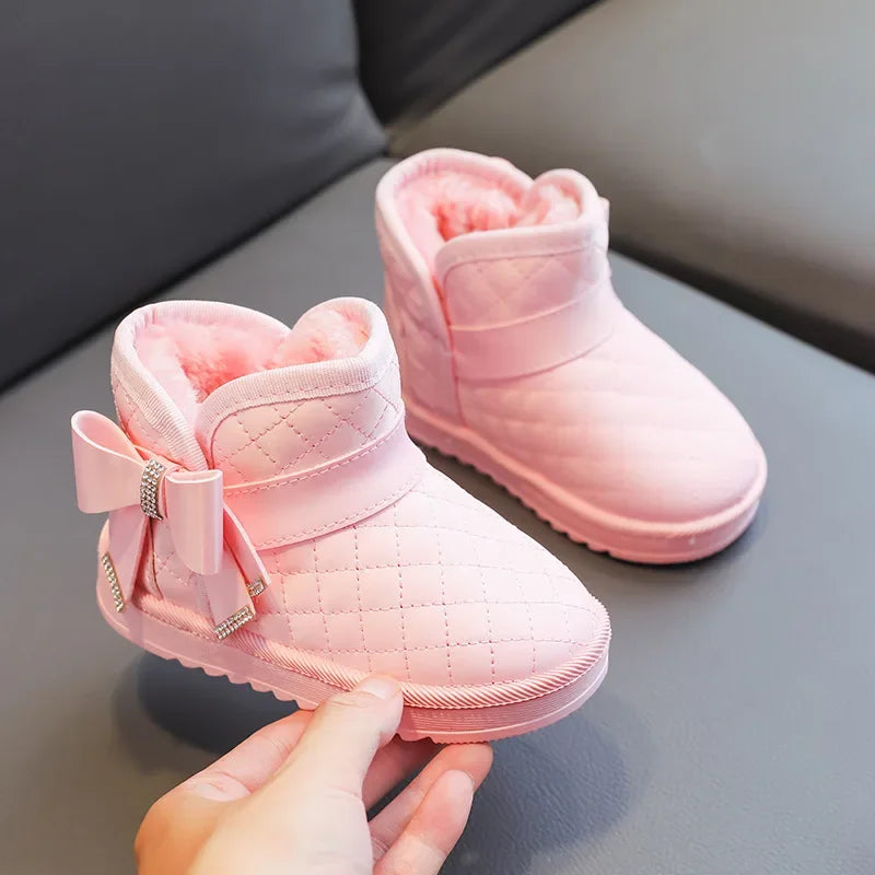 Girls' Waterproof Insulated Snow Boots for Winter - Lusomart