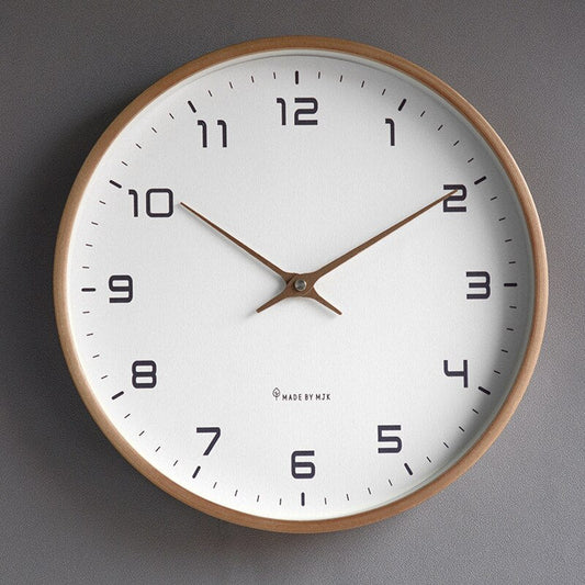 Simple Wood Wall Clock with Modern Home Style - Lusomart