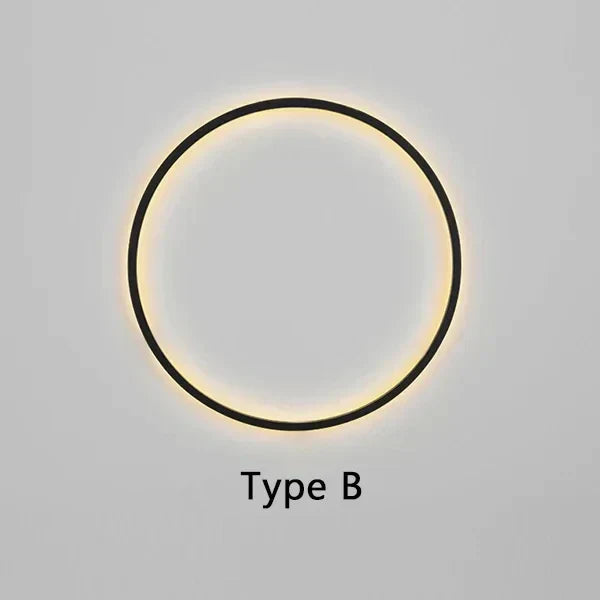 Simple Round Wall Lamp With Bright White Glow